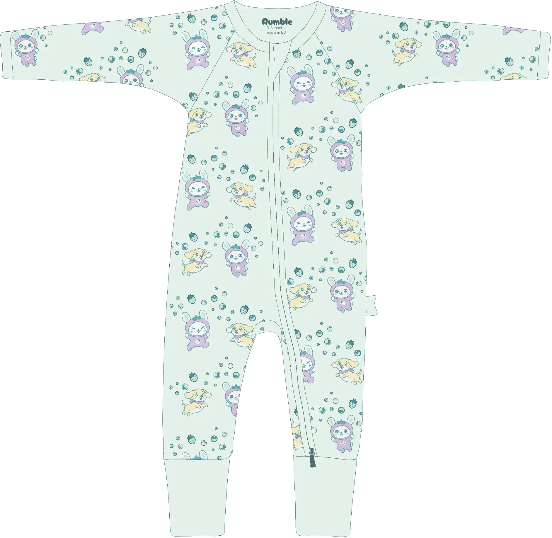 Bubble Chasing custom print onesie