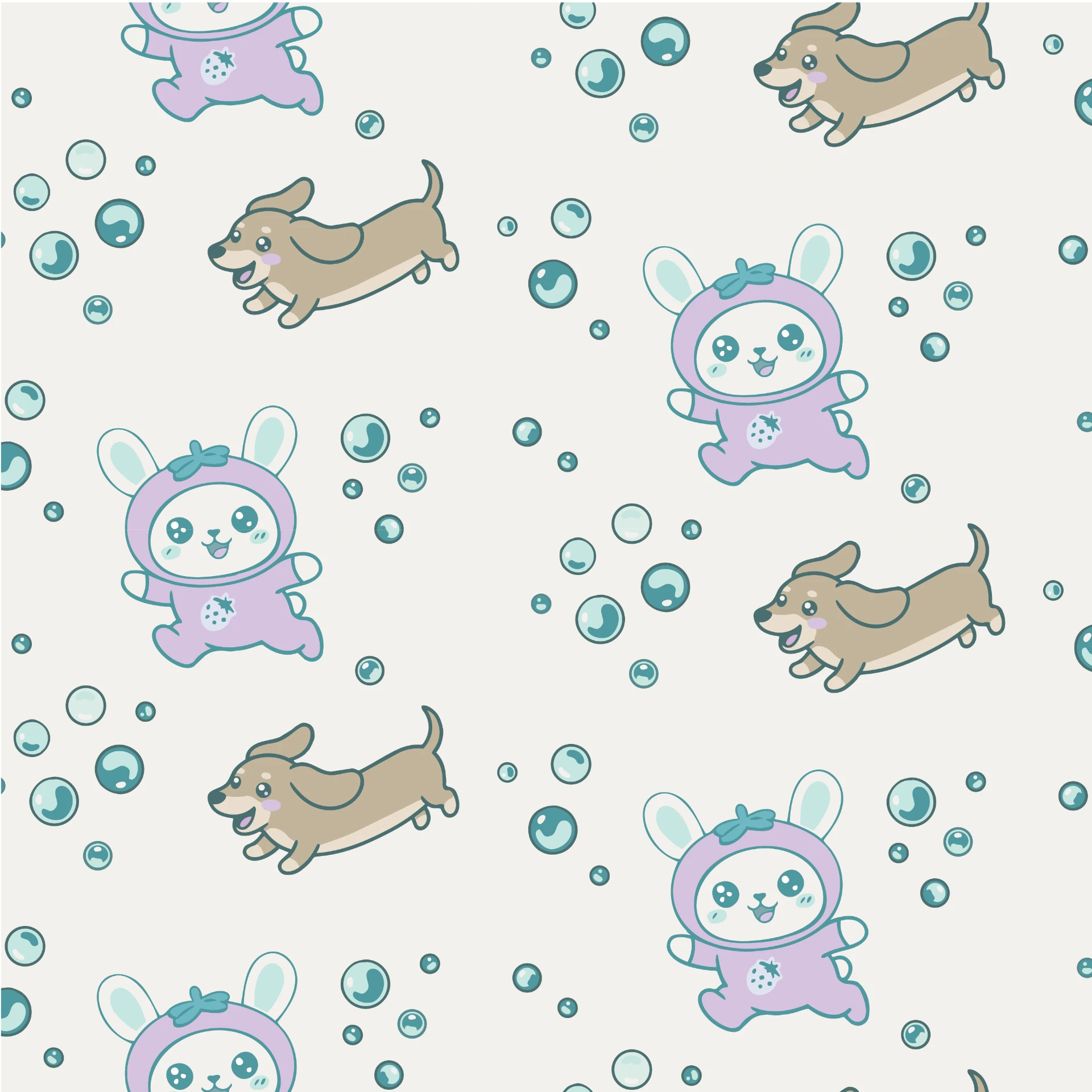 Bubble Chasing fabric swatch