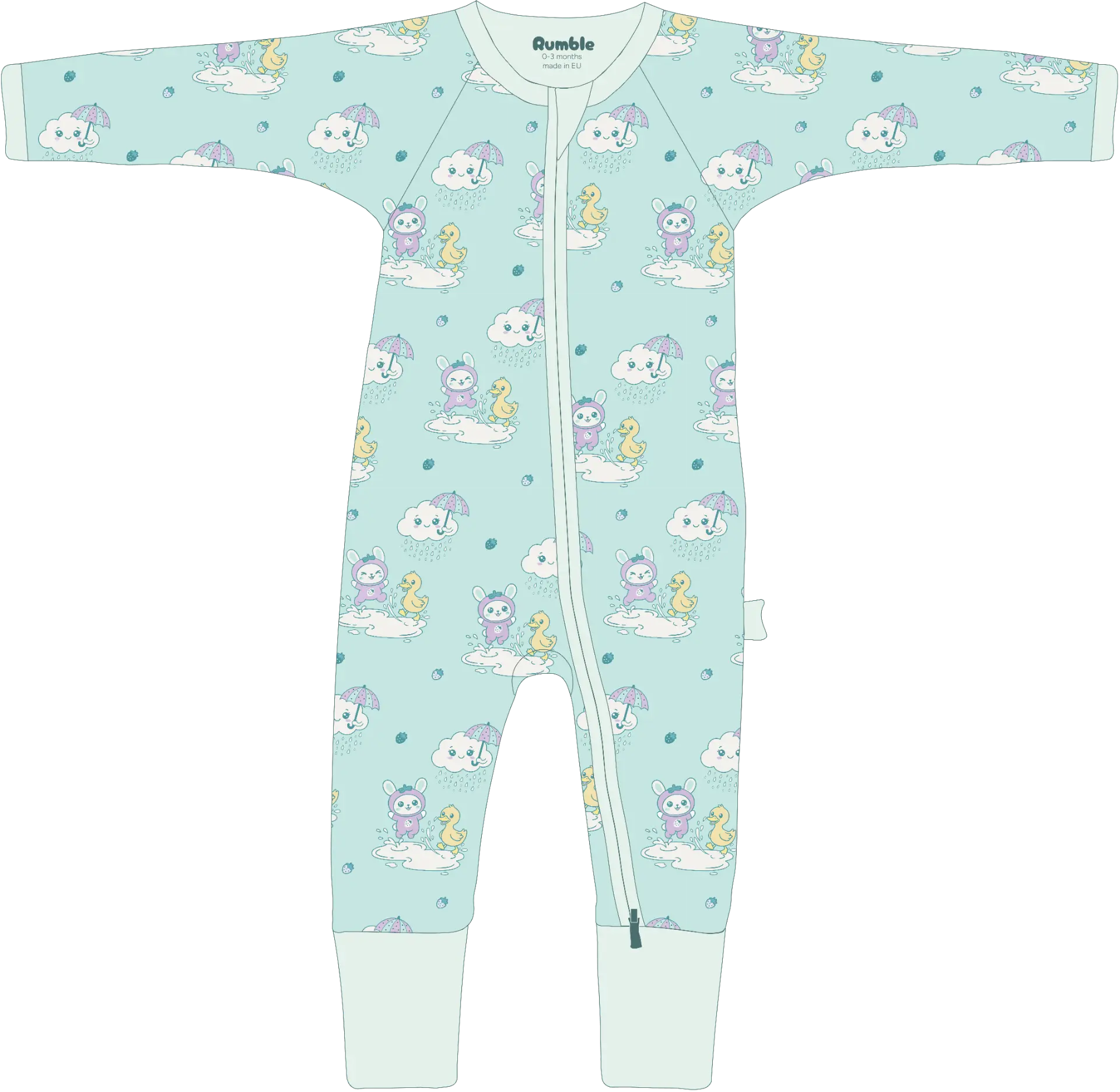 Puddle Jumping custom print onesie