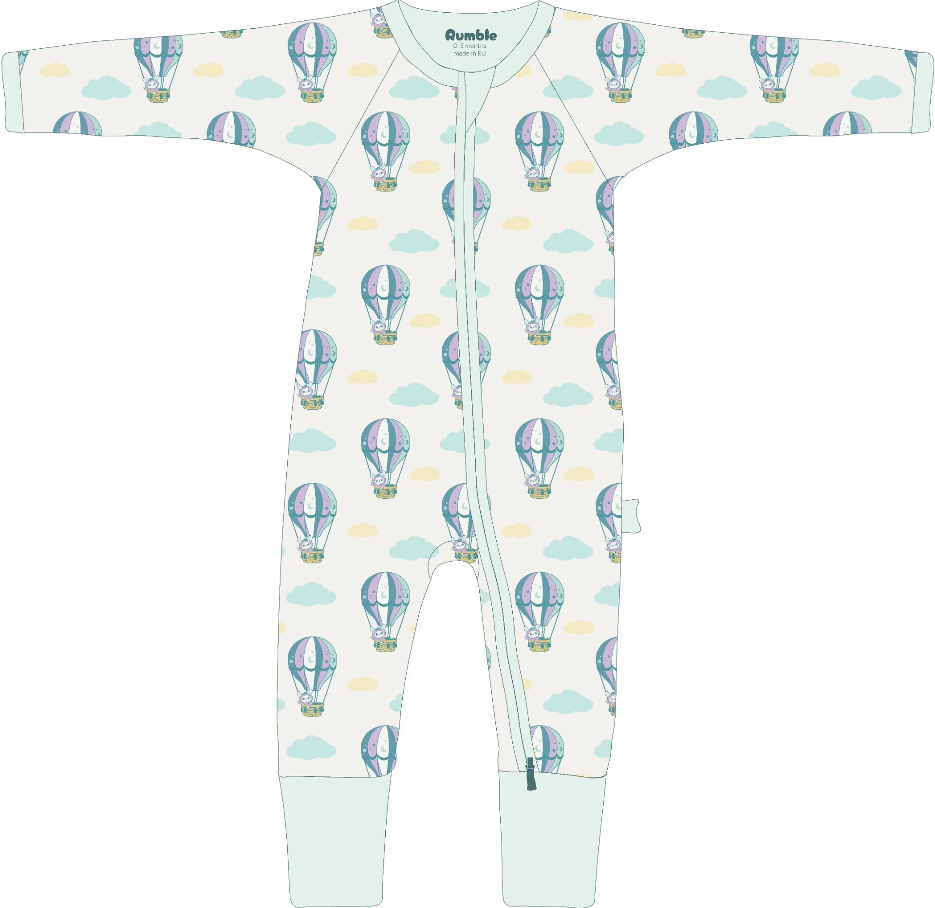 Cloud Dreaming custom print onesie