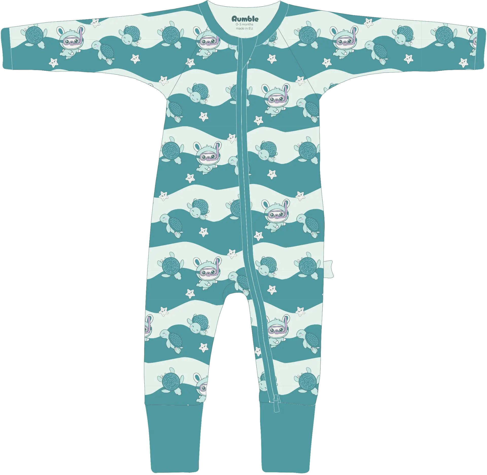 Aegean Swimming custom print onesie