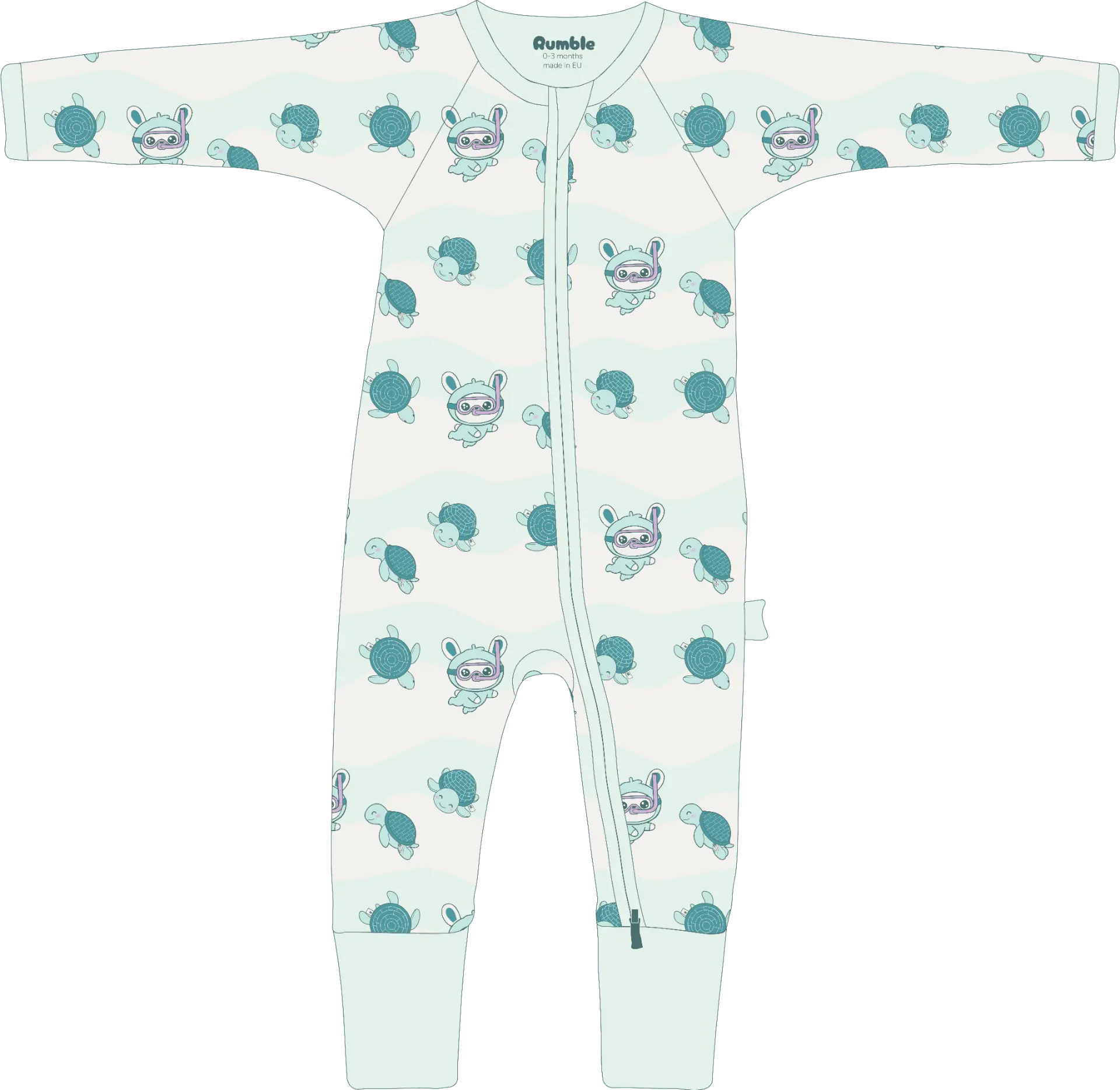 Aegean Swimming custom print onesie