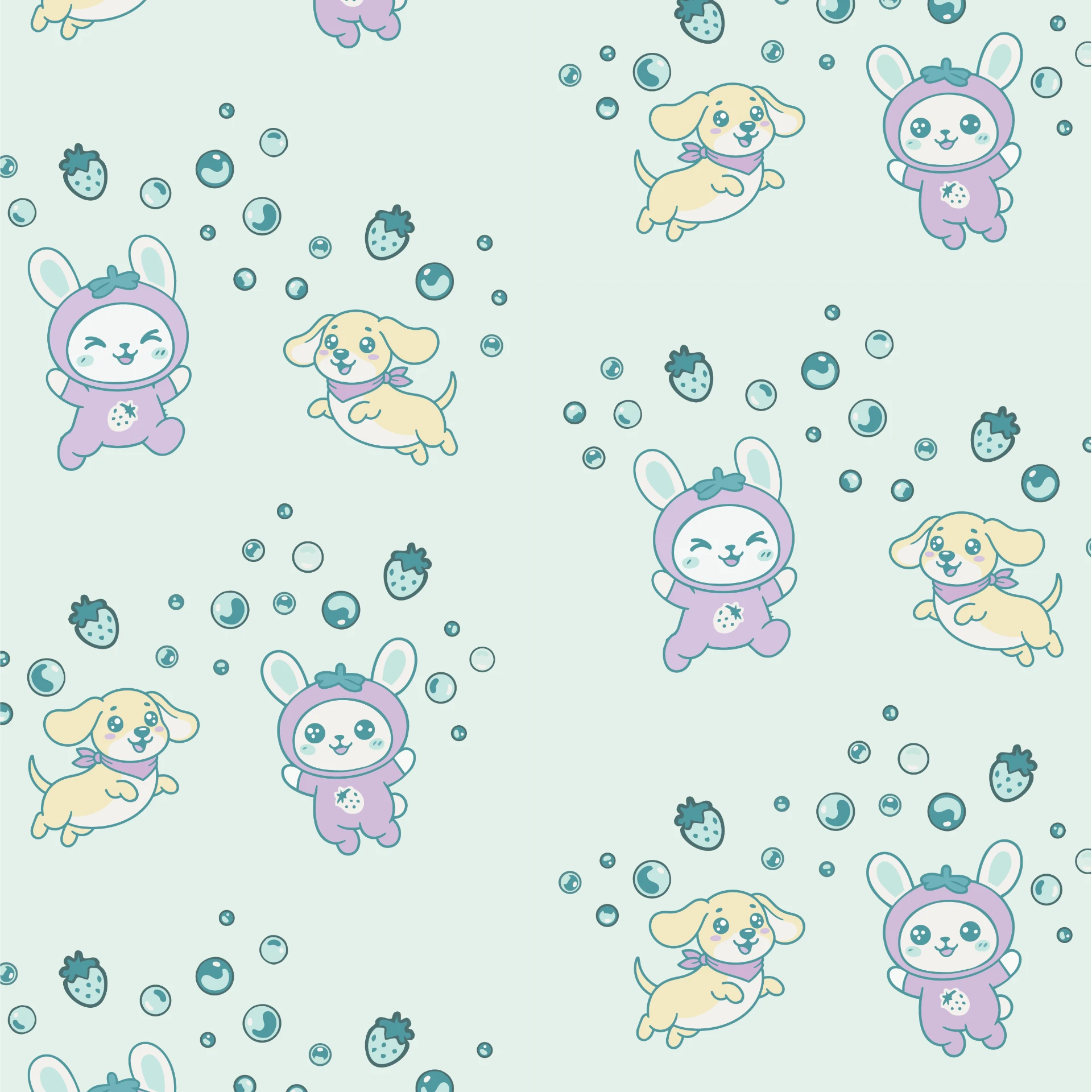 Bubble Chasing fabric swatch